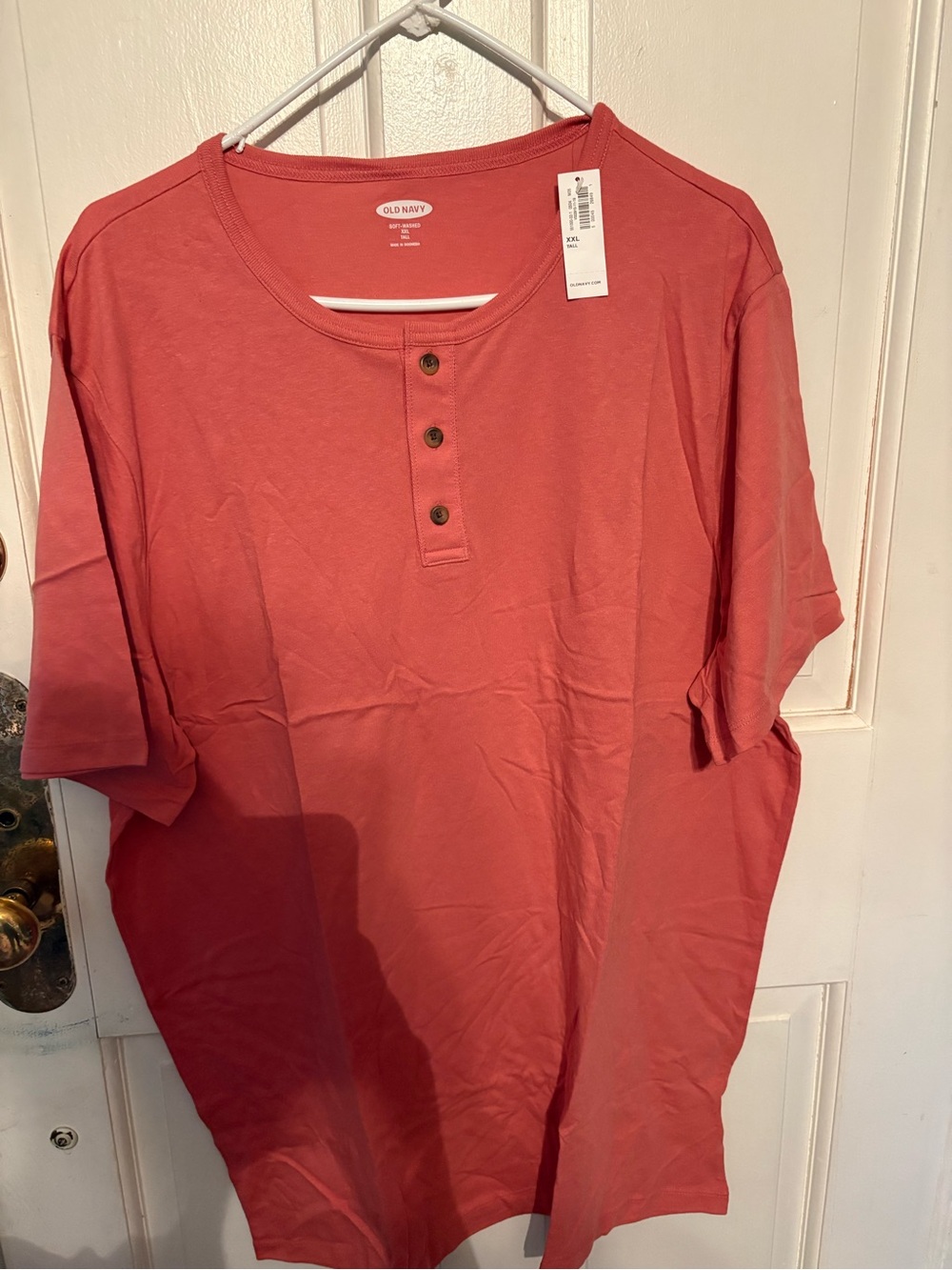Old Navy Men's Short-Sleeve Henley - Coral Rose